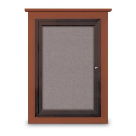 United Visual Products Single Door Enclosed Letterboard, 47"x36 UV1305TB-SATIN-BLACK